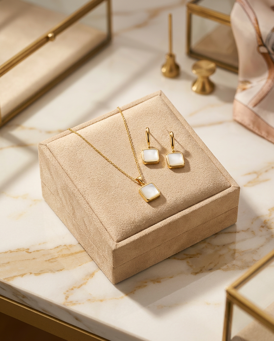 Set Collar y Pendientes HALORE