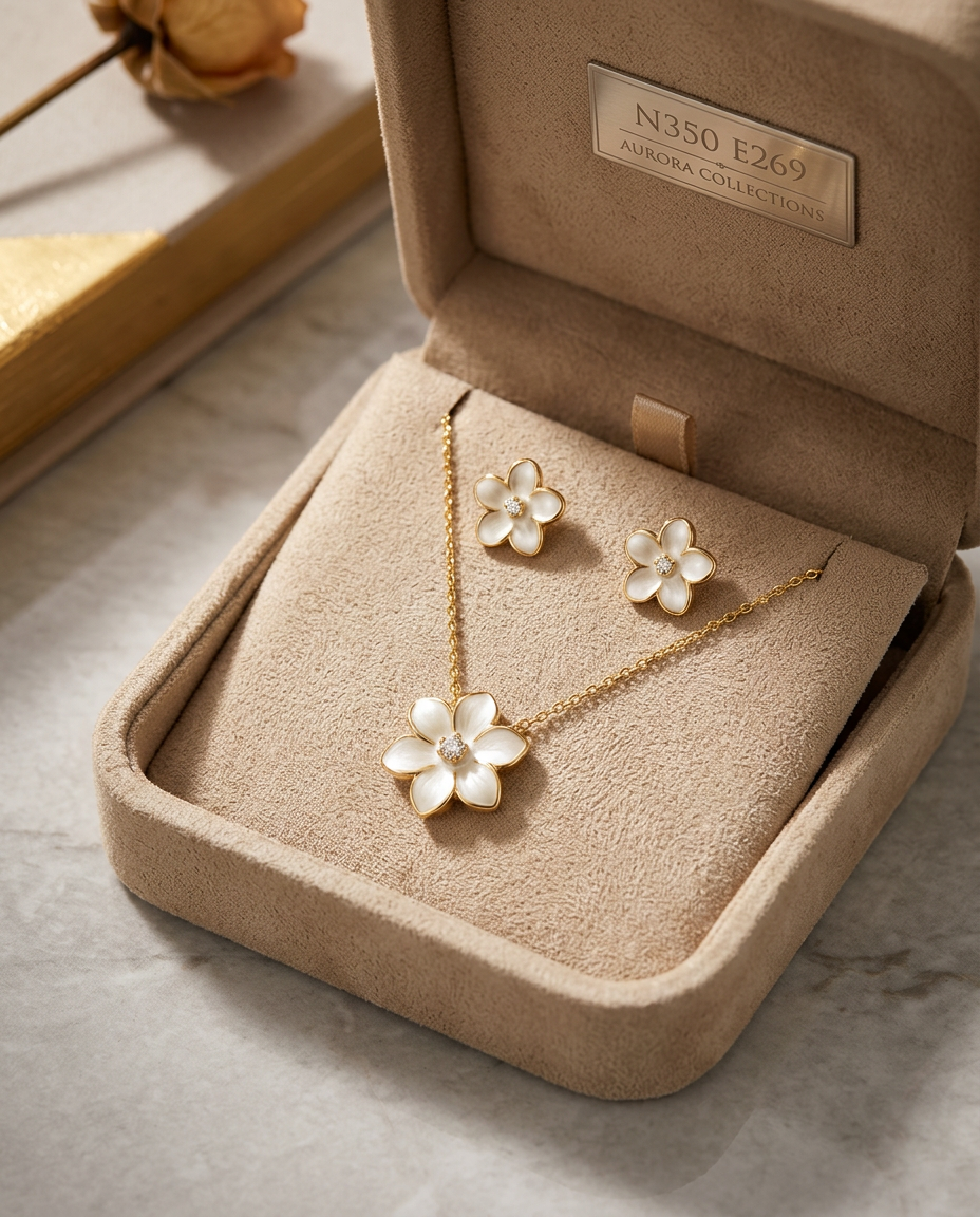 Set Collar y Pendientes HALORE
