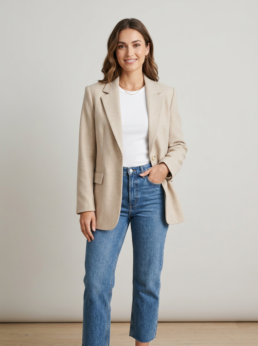 Oversize-blazer med struktur